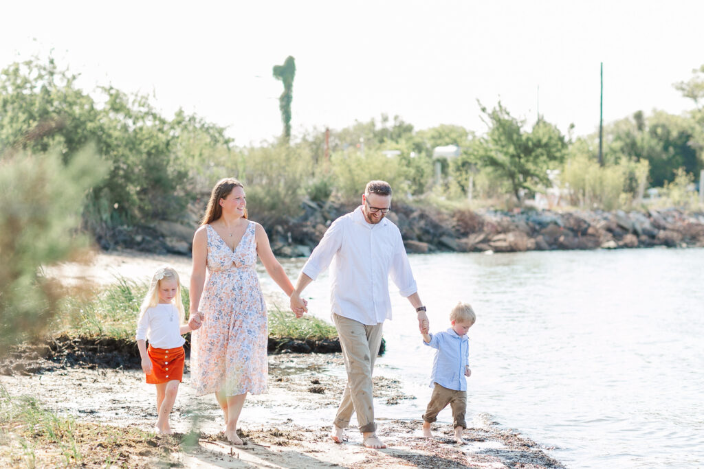 poquoson morning beach family