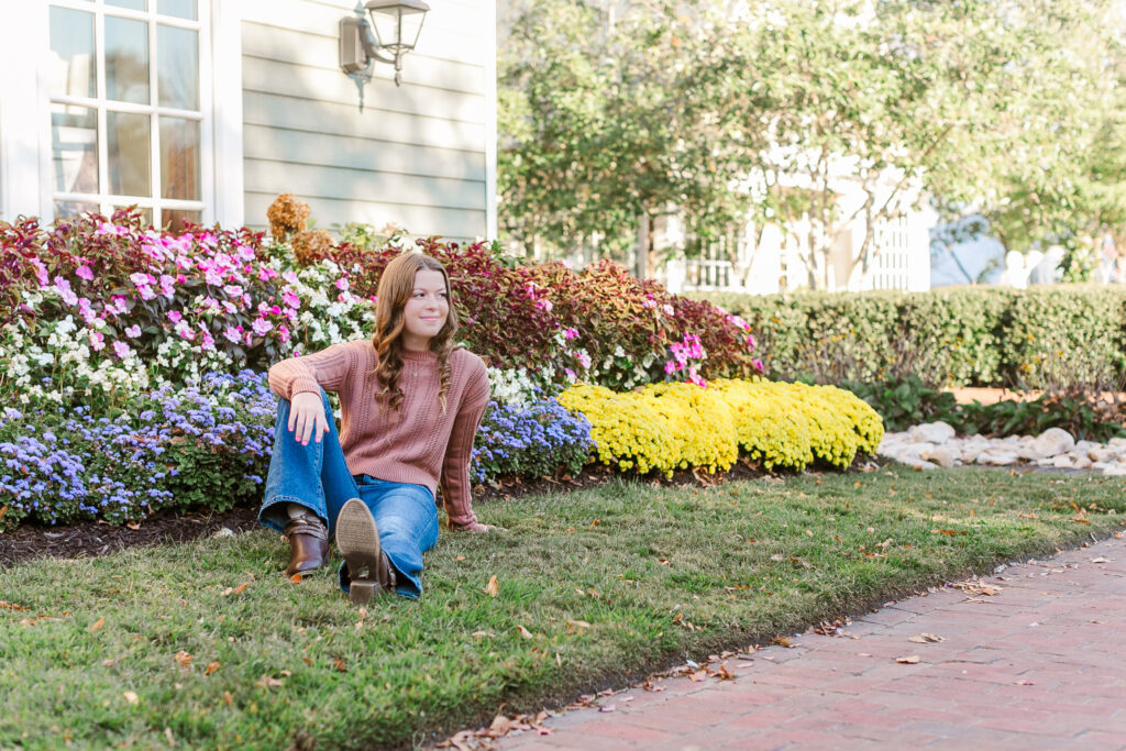 senior session photos
yorktown flowers senior session